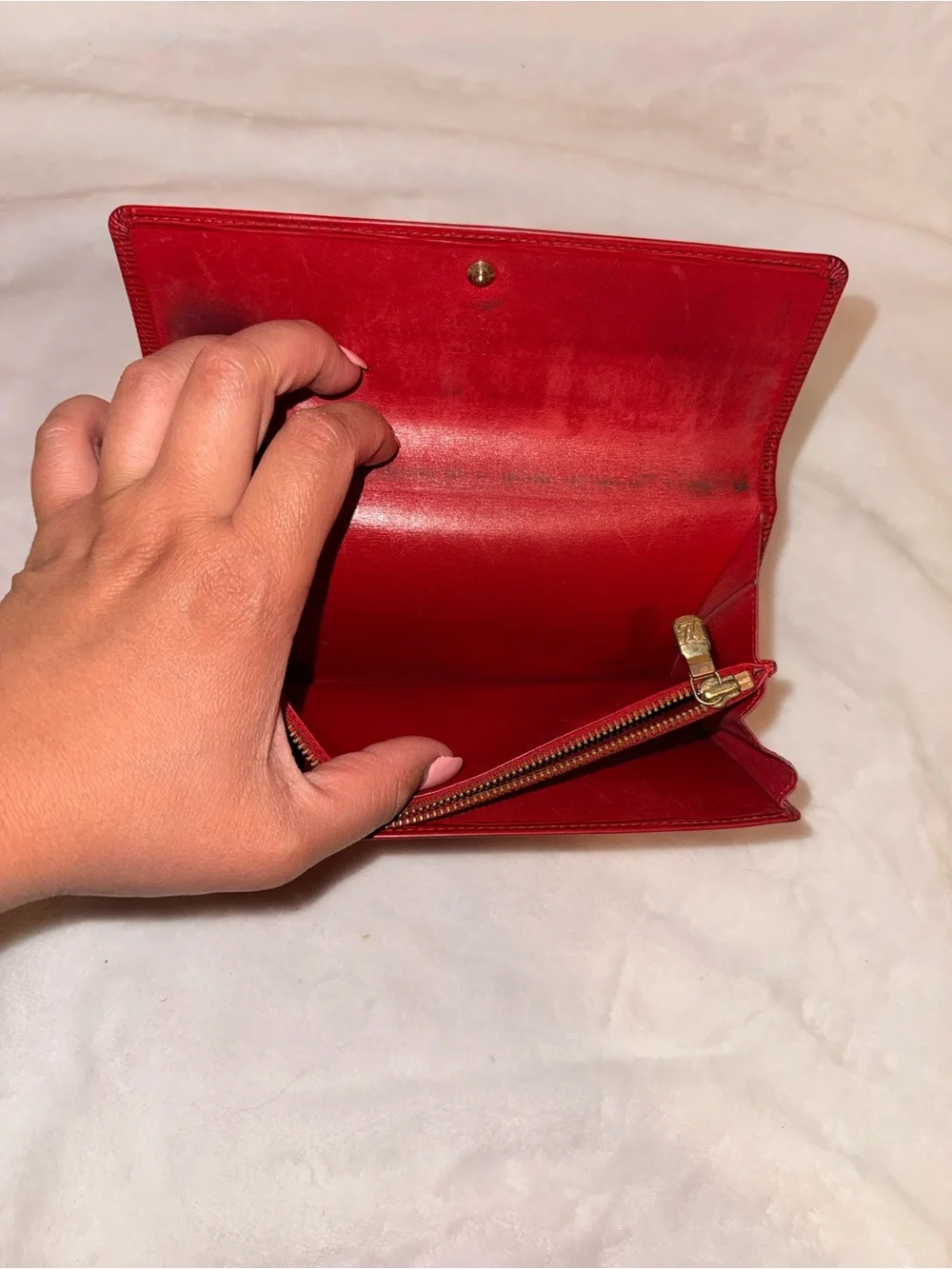 Authentic Louis Vuitton Sarah Wallet | Castillan Red Epi Leather CA1905
